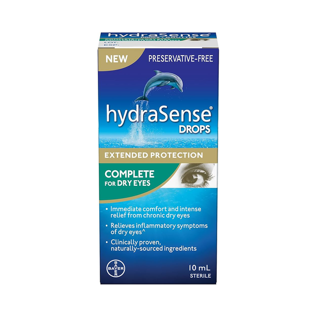 HydraSense - Gouttes de protection prolongée, complètes pour les yeux secs | 10 ml