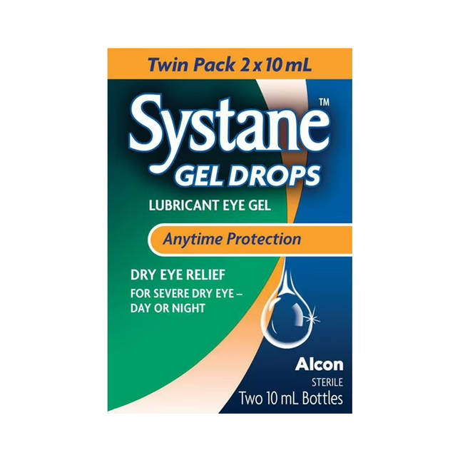 Systane - Gel lubrifiant pour les yeux, soulagement de la sécheresse oculaire | 2 x 10 ml