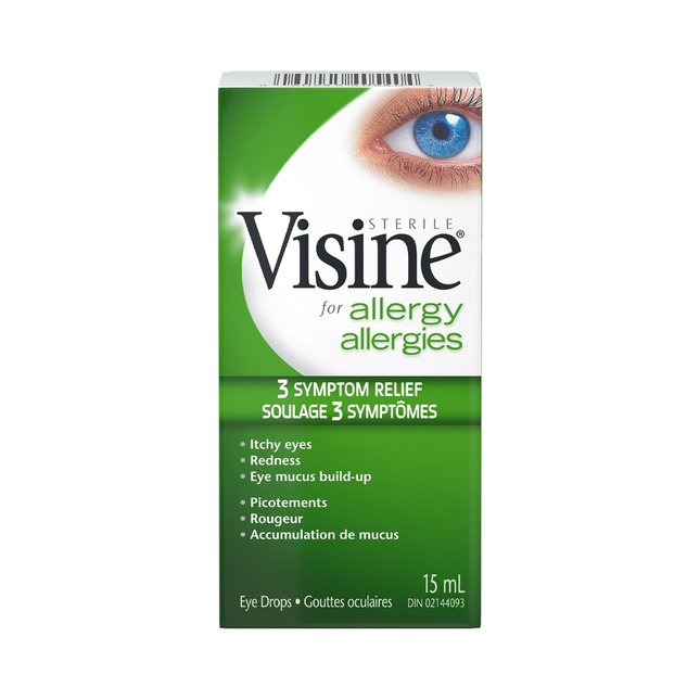 Visine - Gouttes ophtalmiques pour le soulagement des symptômes d'allergie 3 | 15 ml
