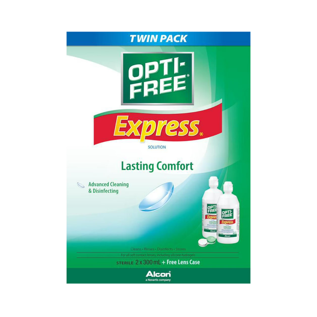 Opti-Free - Solution de contact express pour un confort durable | 2 x 300 ml