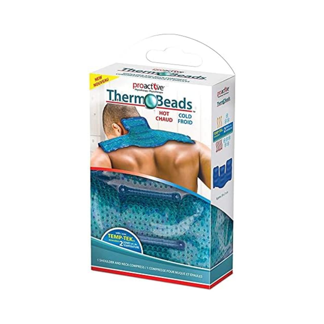 Proactive - Compresse pour les épaules et le cou avec perles thermo-actives | 1 unité