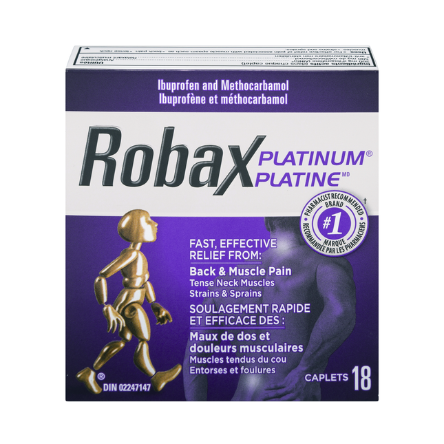 Robax - Ibuprofène Platine + Relaxant Musculaire | 18 Comprimés