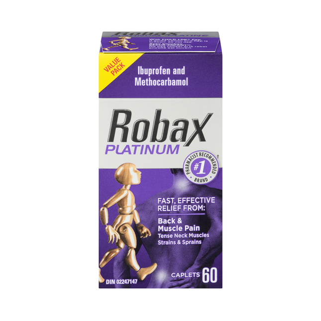 Robax - Ibuprofène platine + relaxant musculaire | 60 comprimés