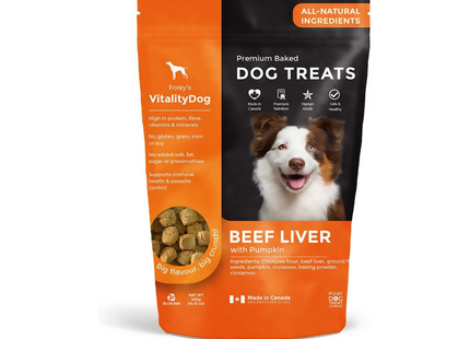 Foley's - Friandises pour chiens cuites au four de qualité supérieure - Foie de bœuf à la citrouille | 400g