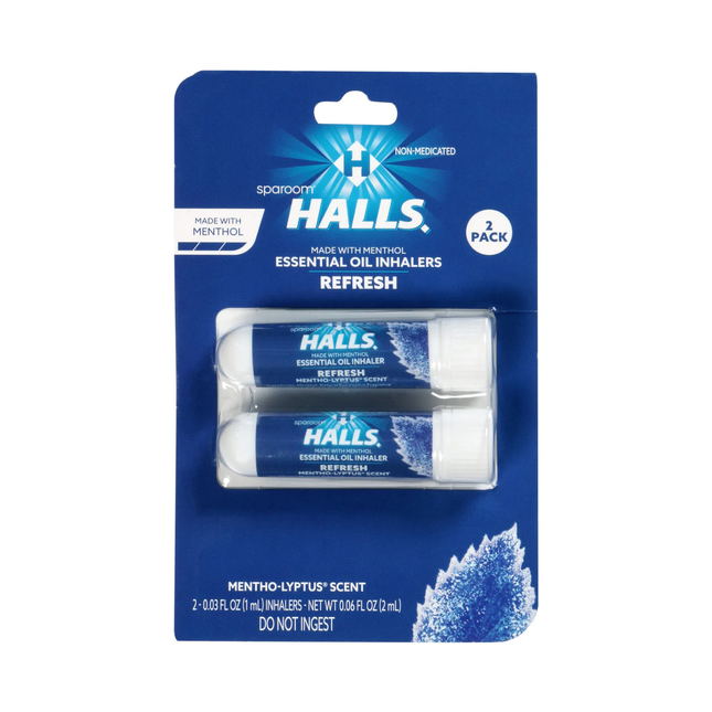 Halls - Essential Oil Inhaler, Mentho-Lyptus Scent | 2 Pack