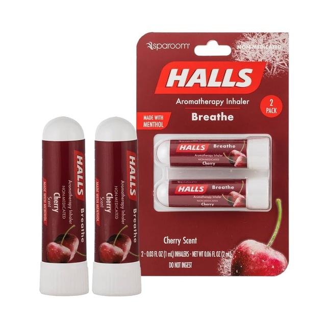 Halls - Essential Oil Inhaler, Cherry | 2 Pack