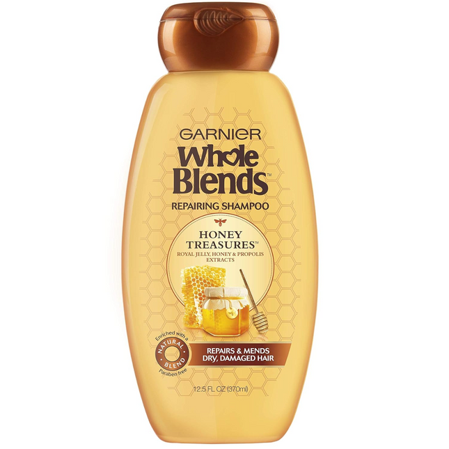 Garnier - Shampooing réparateur Whole Blends à la gelée royale, au miel et à la propolis | 370 ml