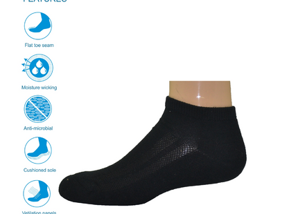 Simcan - 1 PR Shortees Chaussettes noires pour diabétiques | Grand