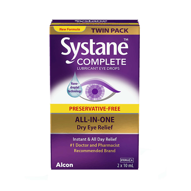 Systane – Solution complète tout-en-un pour le soulagement de la sécheresse oculaire | 2 x 10 ml