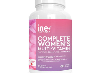 Ine+ Nutrition – Multivitamines complètes pour femmes | 60 gélules