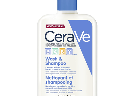 CeraVe - Nettoyant et shampoing pour bébé – Sans parabènes, sulfates et parfums | 473 ml