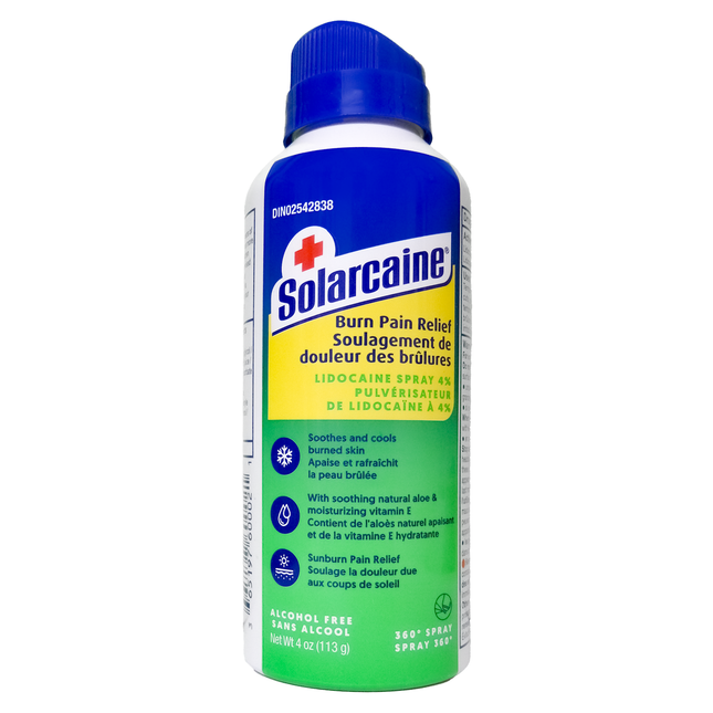 Solarcaine - Spray rafraîchissant à l'aloès et à la lidocaïne pour soulager les coups de soleil | 113 g