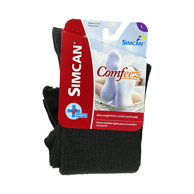 Simcan - Comfeez Diabetic Socks - Black | Large