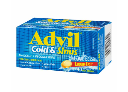 Advil - Rhume et sinus, ibuprofène 200 mg, Liqui-Gels | 10 à 40 capsules