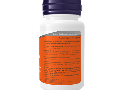 NOW - L-Glutamine 500 mg Free Form | 60 Capsules