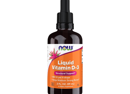 NOW - Kids Vit D-3 Liquid Drops 100 IU | 60 mL