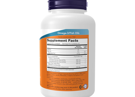NOW - Red Omega 300 mg RYR+CoQ10+Omega3 | 90 Softgels