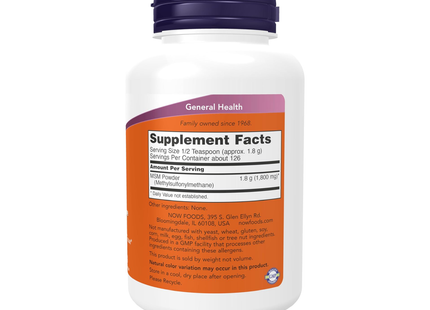 NOW - Pure MSM Pure Powder | 227 g