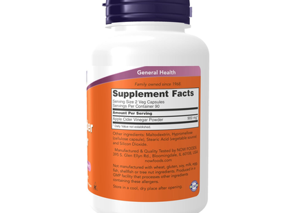 NOW - Cider Vinegar Diet Factors | 180 Cap