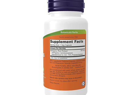 NOW - Astragalus 500 mg | 100 Capsules