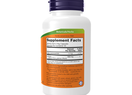 NOW - Licorice Root 450 mg | 100 Capsules