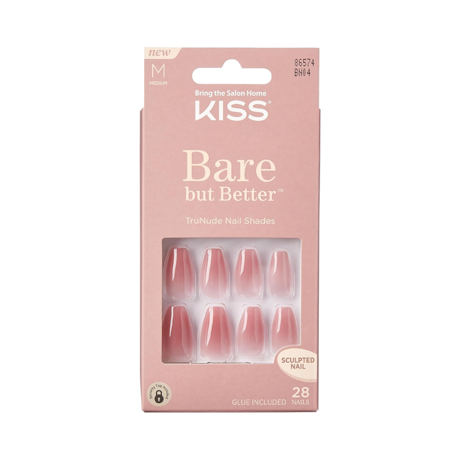 Kiss - Bare But Butter TruNude Nail Shades BN04C, Medium | 28 Nails
