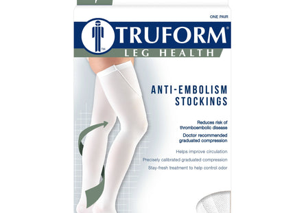 TRUFORM - Anti-Embolism Thigh High Stockings | Closed Toe 18 Mmhg