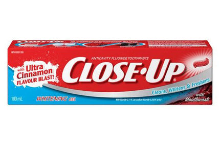 Close Up - Anticavity Fluoride Toothpaste with Whitening Gel - Ultra Cinnamon Flavour | 100 mL