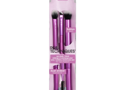 Real Techniques - Ensemble fard à paupières + pinceau estompeur - Pinceau bonus | 3 pièces
