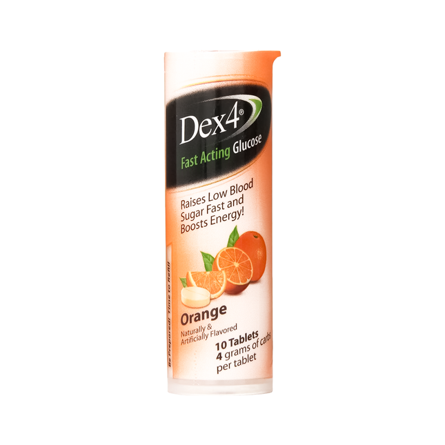 Dex4 - Comprimés de glucose - Orange | 10 comprimés