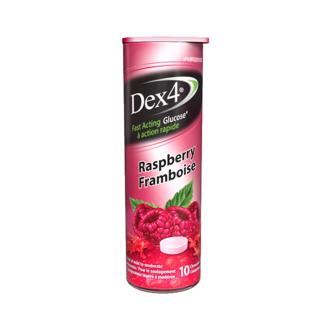Dex4 - Comprimés de glucose - Framboise | 10 comprimés
