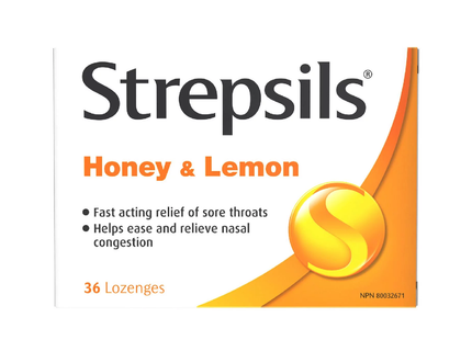 Strepsils Pastilles pour la gorge à action rapide - Miel Citron | 36 pastilles