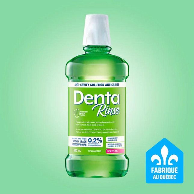 Denta Rinse - Anti-Cavity Mouth Rinse - Fresh Mint | 500 mL