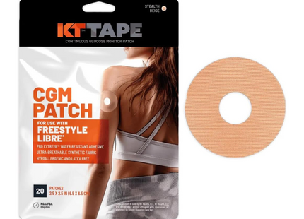 KT Tape - Patch CGM à utiliser avec FreeStyle Libre | 20 patchs