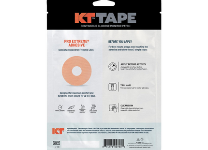 KT Tape - Patch CGM à utiliser avec FreeStyle Libre | 20 patchs