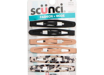 Scunci - Fashion Snap Clips | 6 pieces