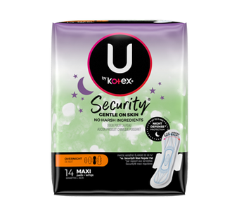 Kotex Security Maxi Overnight  Pads | 14 Pads