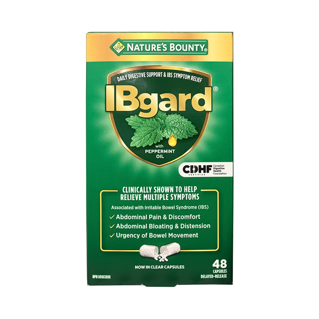 Nature's Bounty - IBgard with Peppermint Oil for Digestive Support & IBS Relief | 48 Capsules