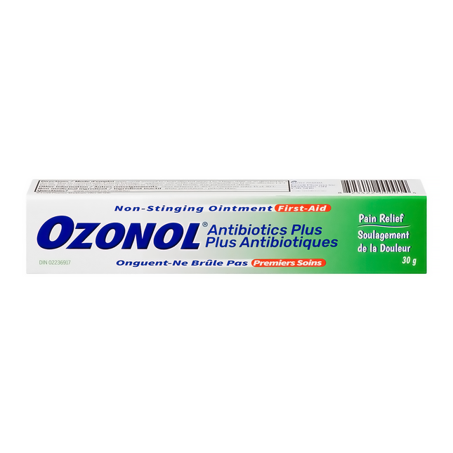 Ozonol - Pommade de premiers secours non piquante - Antibiotique Plus | 30g