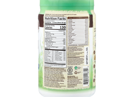 Garden of Life - Protéines et légumes verts biologiques crus - Chocolat | 610 g