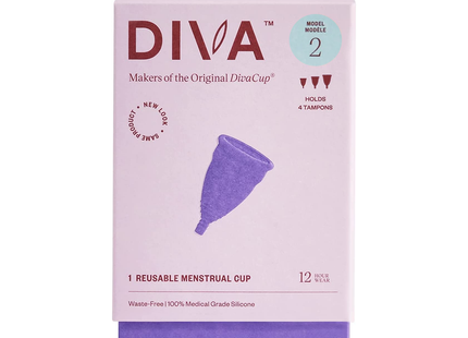 DivaCup - Diva Silicone Menstrual Cup - Model 2 | 1 Cup