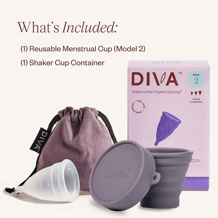 DivaCup - Diva Silicone Menstrual Cup - Model 2 | 1 Cup