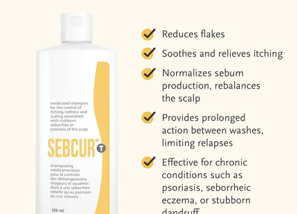Sebcur-T Shampooing médicamenteux | 120 ml