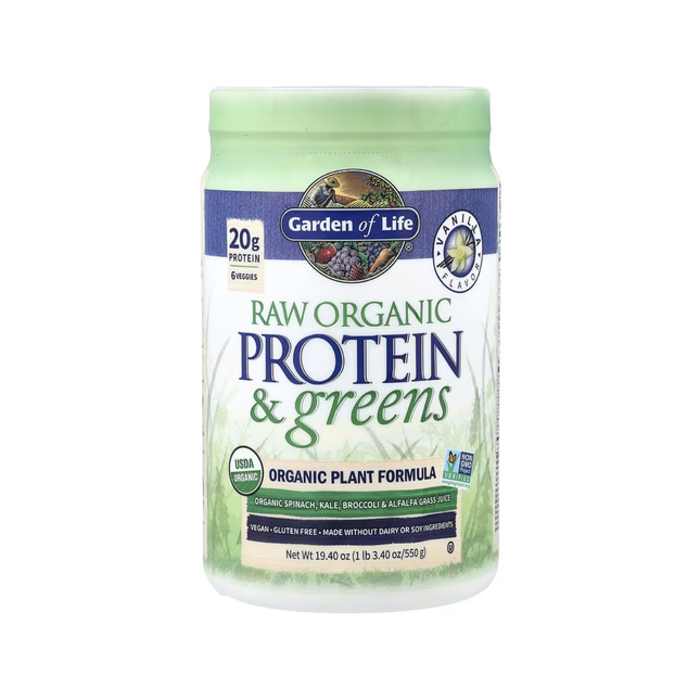Garden of Life - RAW ORGANIC Protein & Greens, Vanilla | 550 g