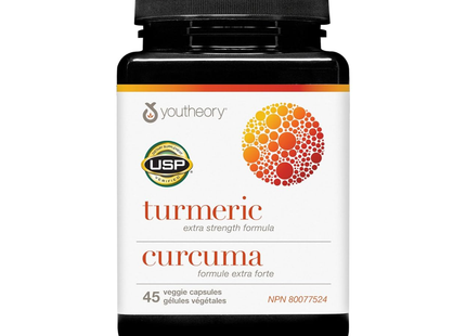 Youtheory - Curcuma Formule Extra Fort | 45 Gélules Végétales