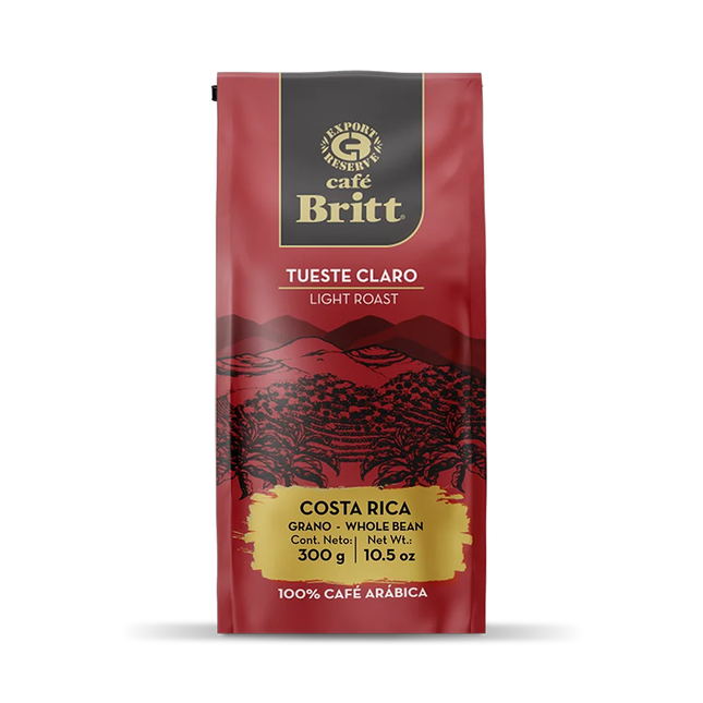 Cafe Britt - Costa Rican Light Roast Whole Bean Coffee | 300 g