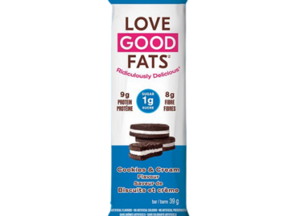 Love Good Fats - Cookies & Cream Snack Bar | 39 g