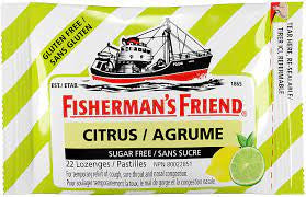 Fisherman's Friend - Sugar & Gluten Free Throat Lozenges - Citrus Flavour | 22 lozenges