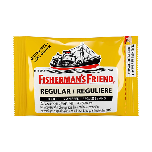 Fisherman's Friend - Gluten Free Throat Lozenges - Regular Flavour | 22 lozenges