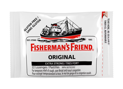 Fisherman's Friend - Pastilles Extra Fortes Sans Gluten pour la Gorge - Saveur Originale | 22 Pastilles